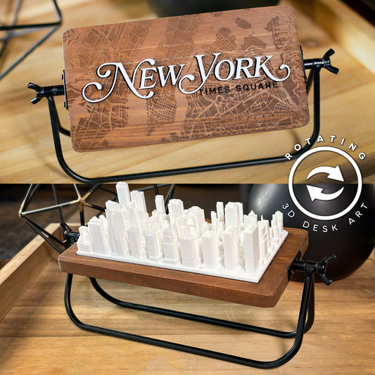 New York City Skyline Rotating 3D Desk Art
