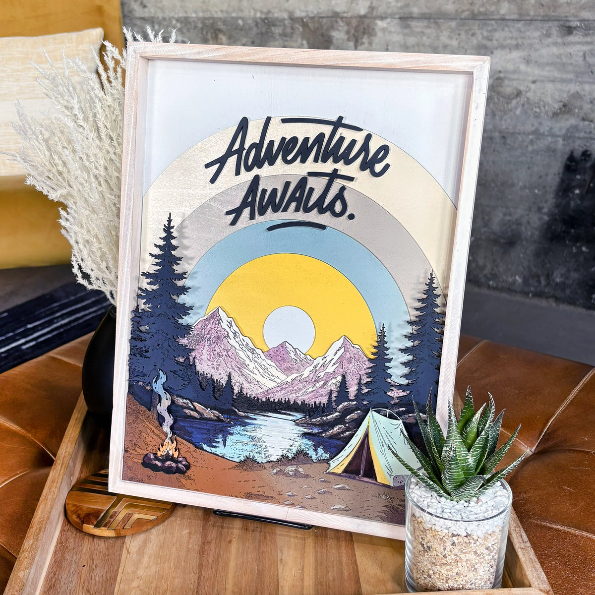 Adventure Awaits 3D Wall Art Camping Decor