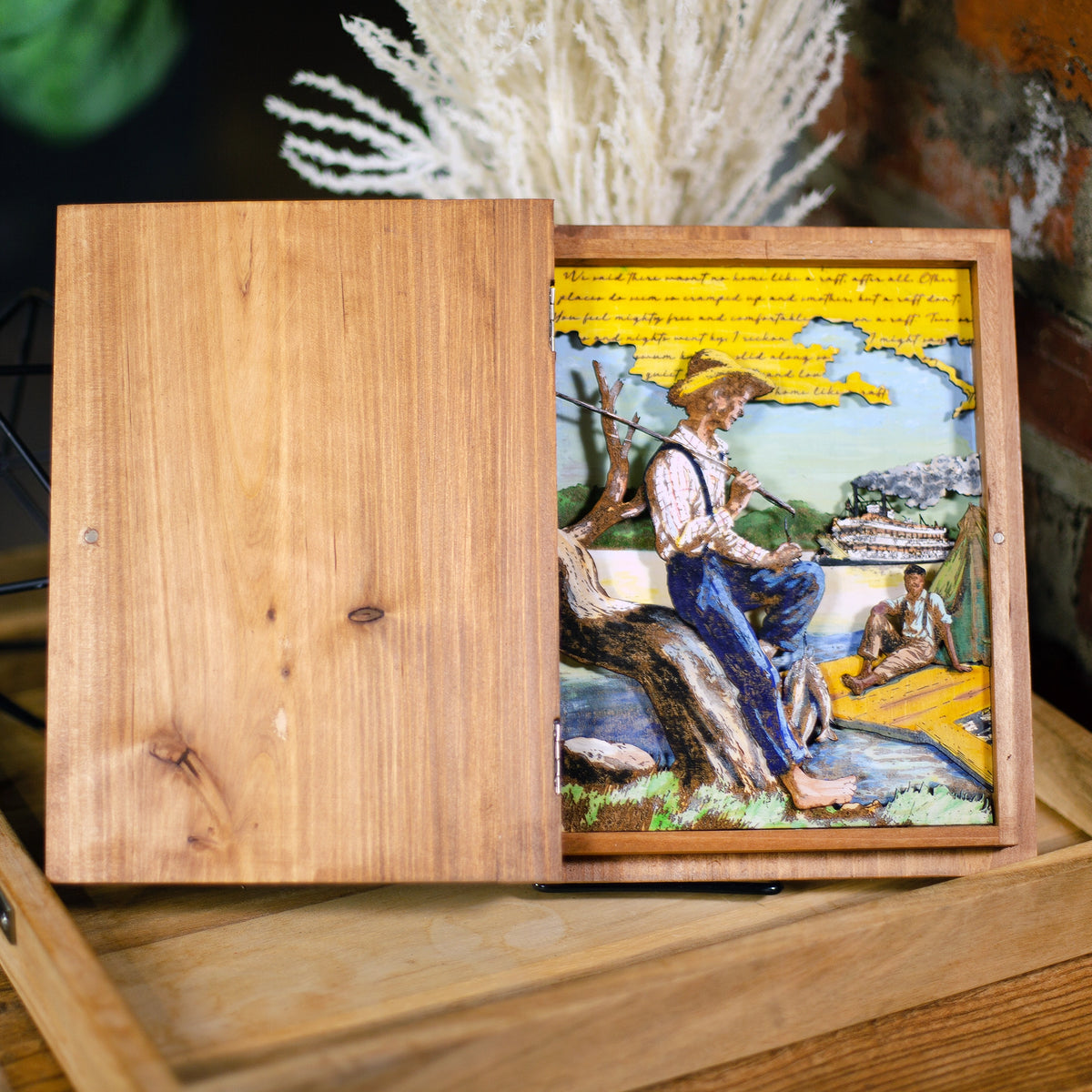 Huckleberry Finn 3D Book Art | Mark Twain