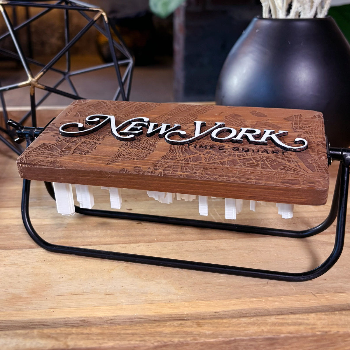 New York City Skyline Rotating 3D Desk Art