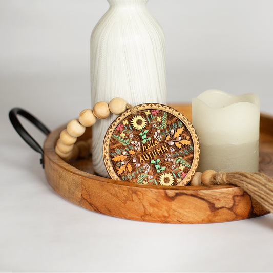 Autumn Wood Bead Garland