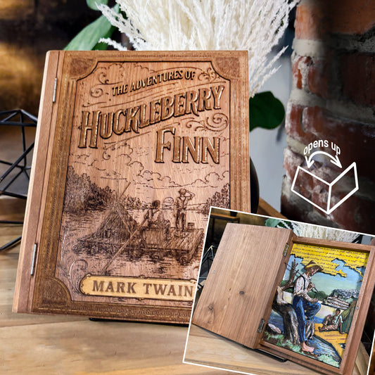 Huckleberry Finn 3D Book Art | Mark Twain