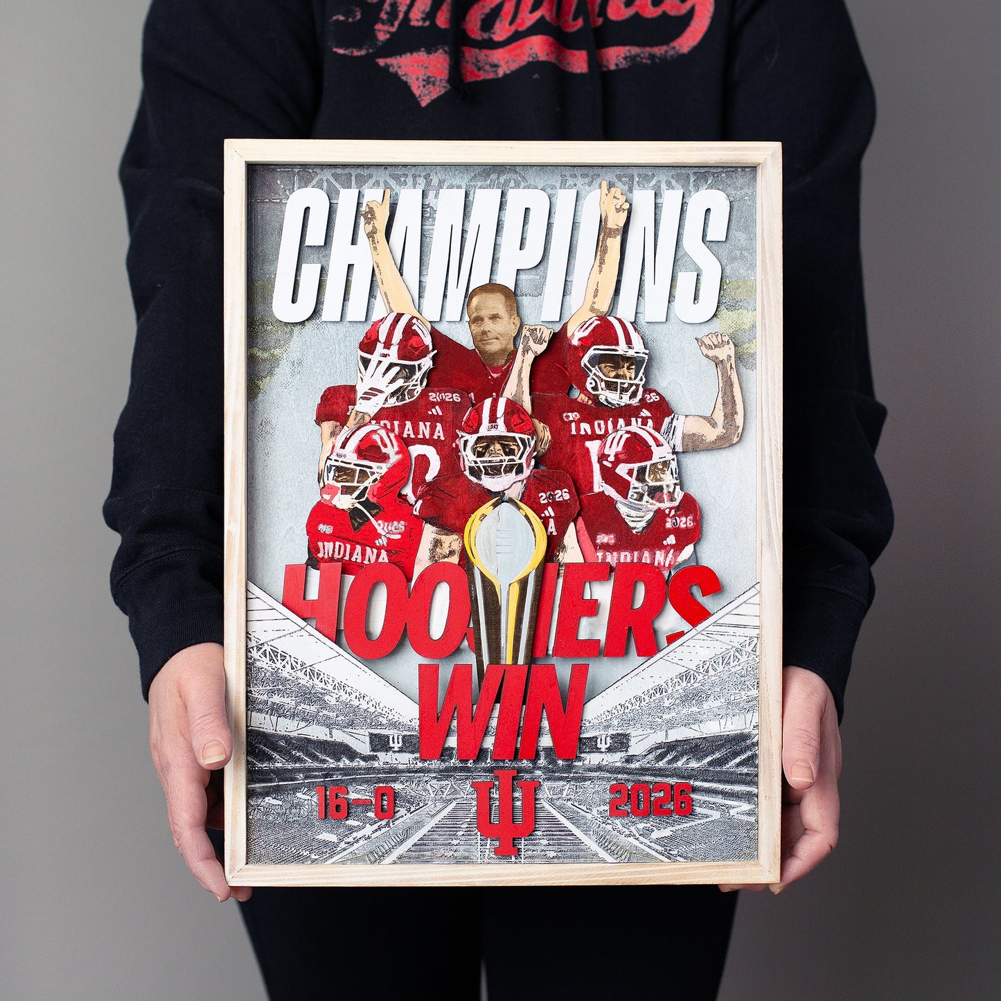 Indiana Football National Champions 3D Wall Art
