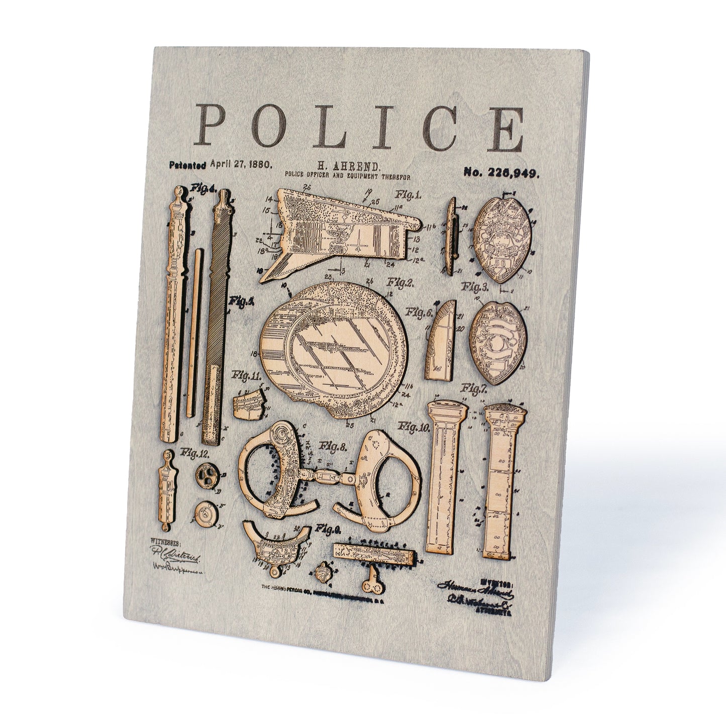 Police Patent Wall Art