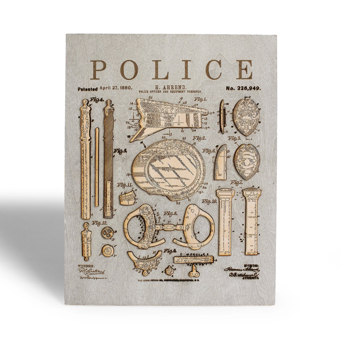 Police Patent Wall Art