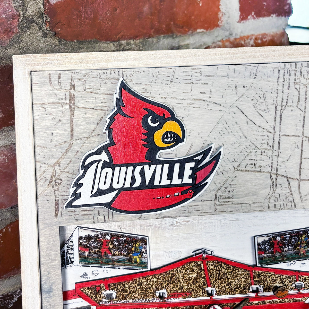 Louisville Football Stadium 3D Wooden Wall Art