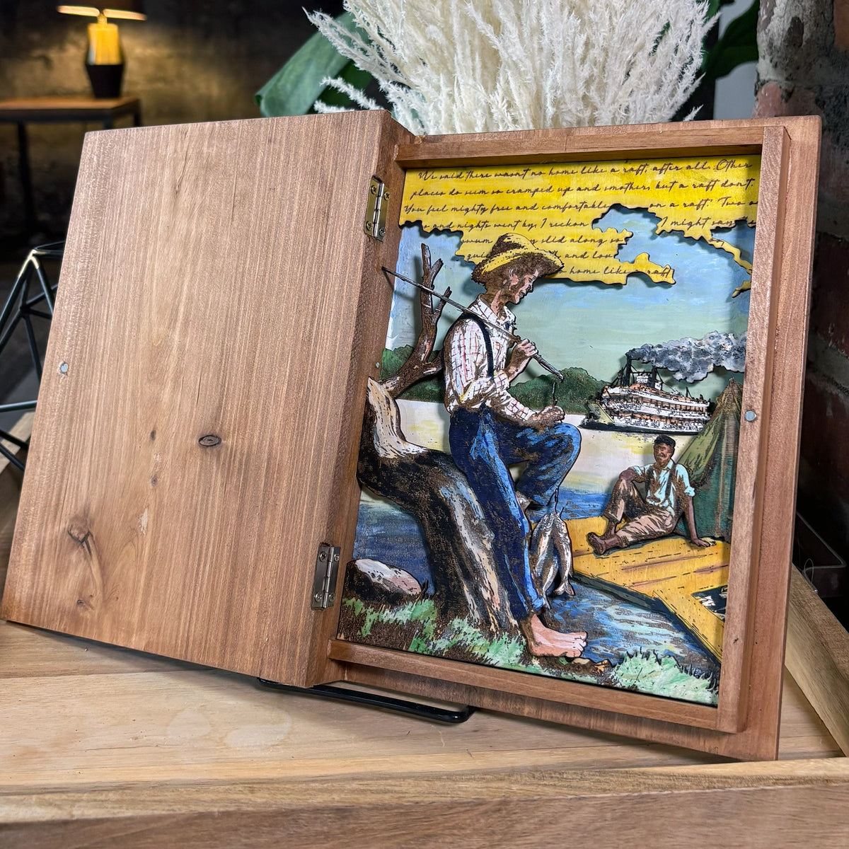 Huckleberry Finn 3D Book Art | Mark Twain